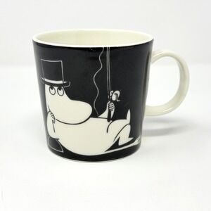 Arabia Moomin Moominpappa Thinking Mug Black 1999-2013 Crown Stamp Discontinued